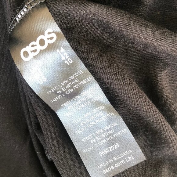 ASOS Off The Shoulder Accordion Bell Sleeve Top Blouse - Picture 7 of 7